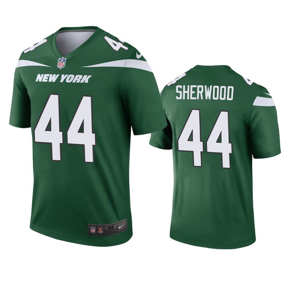 Men New York Jets 44 Jamien Sherwood Nike Gotham Green Game Legend NFL Jersey